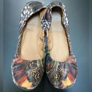 Lucky Brand feather ballet flats, size 9.5 Leather